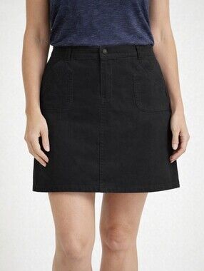 Reitmans Black Cotton Skort With Front Back Pockets Size 13 Summer Casual Skirt